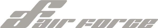 画像1: Air Force抜き文字ステッカー(シルバー） (1)